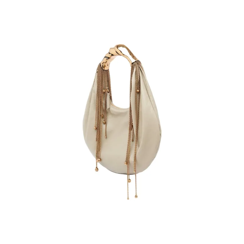 Chloe Lambskin Crescent Bag, Handbag, Shoulder Bag Women's Beige-1