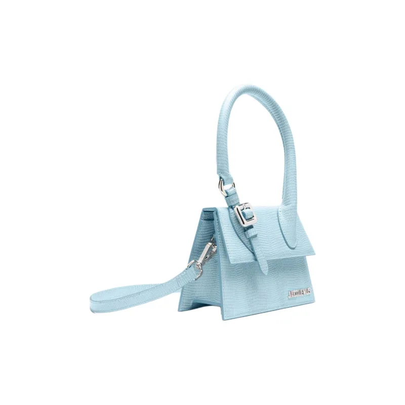 Jacquemus Calfskin Shoulder Bag Crossbody Bag Handbag Medium Size Women's Light Blue-1