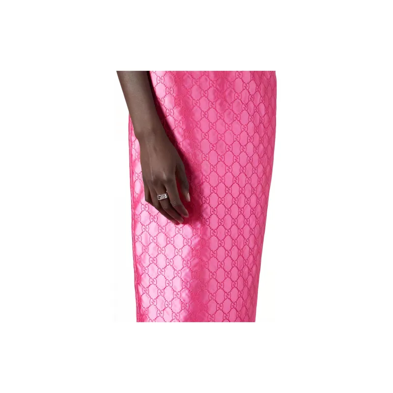 GUCCI Gg Embroidered Shorts Pink-5