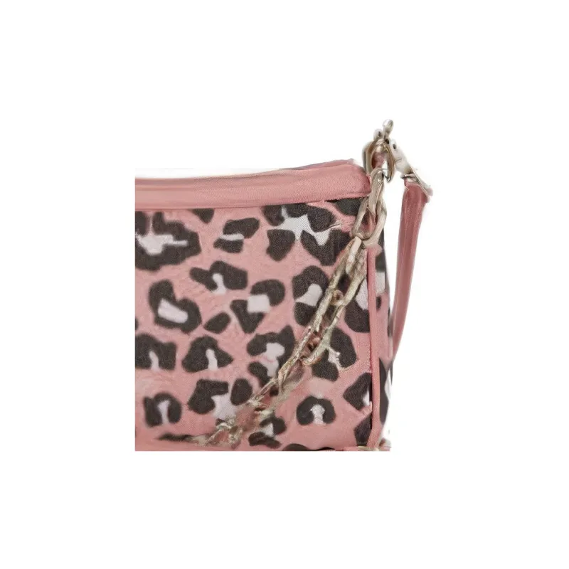 MCM Aren Canvas With Calfskin Crossbody Bag, Shoulder Bag Mini Women's Pink-3