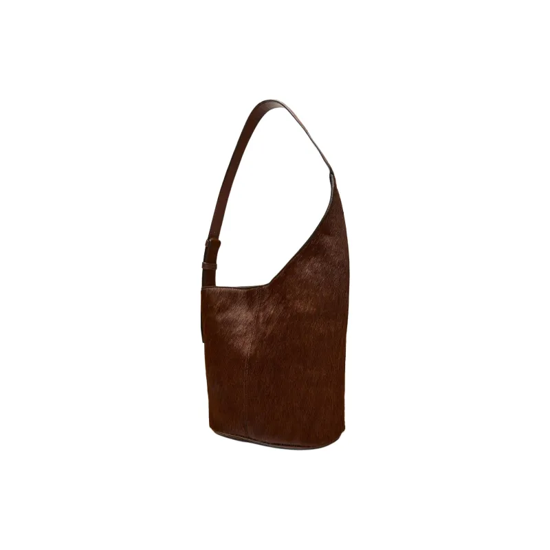 ZARA Cow Leather Bucket Bags Shoulder Bags Regular Women's Brown-1
