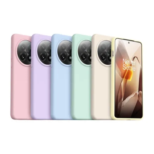 BOLIANSHI Silicone Material Skin Friendly Texture Fully Enclosed Phone Cases Compatible With OnePlus 13 Solid Color