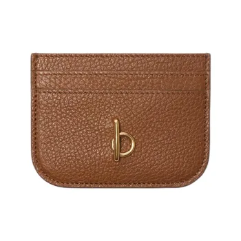 Burberry Rocking Horse Calfskin Card Holder Women's Hazelnut Brown