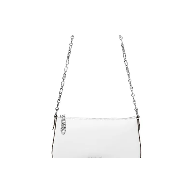 MICHAEL KORS Leather Handbag, Shoulder Bag Medium Size Women's Optical White-2