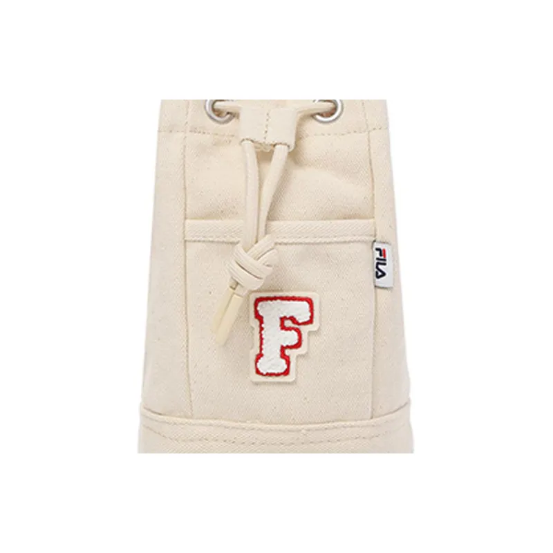FILA Cotton Bucket Bag, Shoulder Bag, Crossbody Bag Mini Unisex Ecru-4
