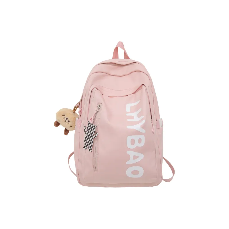 URBAN FOREST Nylon Backpack Women's White/Black/Yellow/Blue/Pink-17