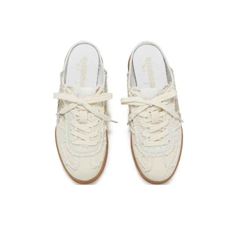 Diadora Abrasion-Resistant Low-Top Canvas Shoes Unisex White Gray-3