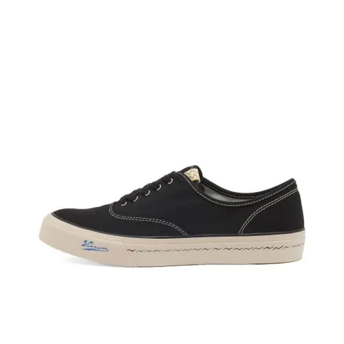 Visvim Logan Deck Lo Low Top Canvas Shoes Men's Black