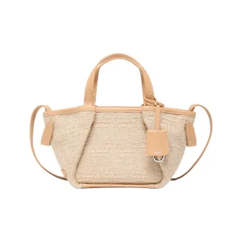TUMI Fabric Tote Bag Shopping Bag Shoulder Bag Handbag Small Size Women's Natural