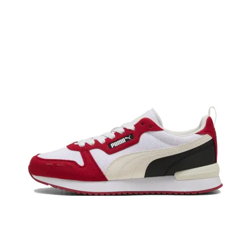 PUMA R78 Anti Slip Wear Resistant Low Top Casual Shoes Unisex Red White
