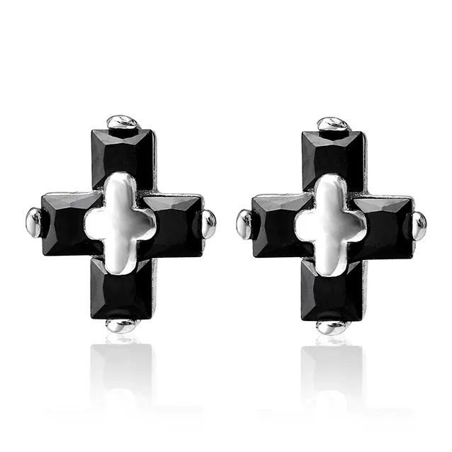 GUDUD Alloy Stud Earrings Men's-7