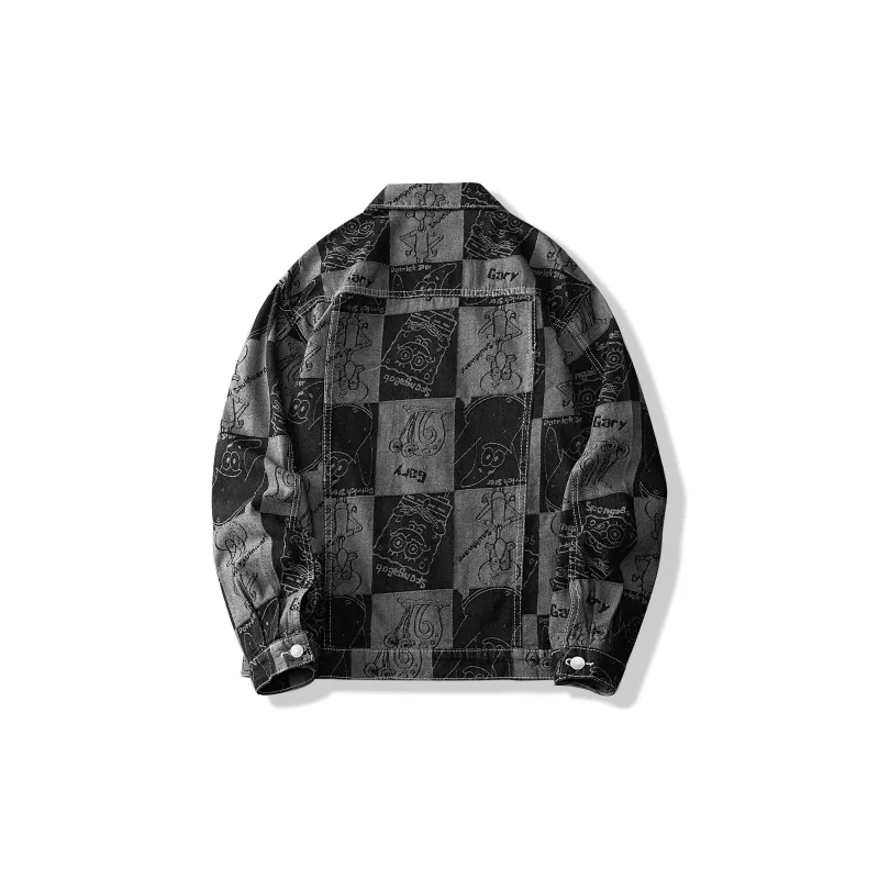 Ang2 Stu Denim Jacket Unisex Black-1
