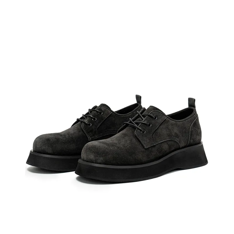 New Korea Men's Casual Shoes Men Low Top Black Gray/Gray/Camel-1