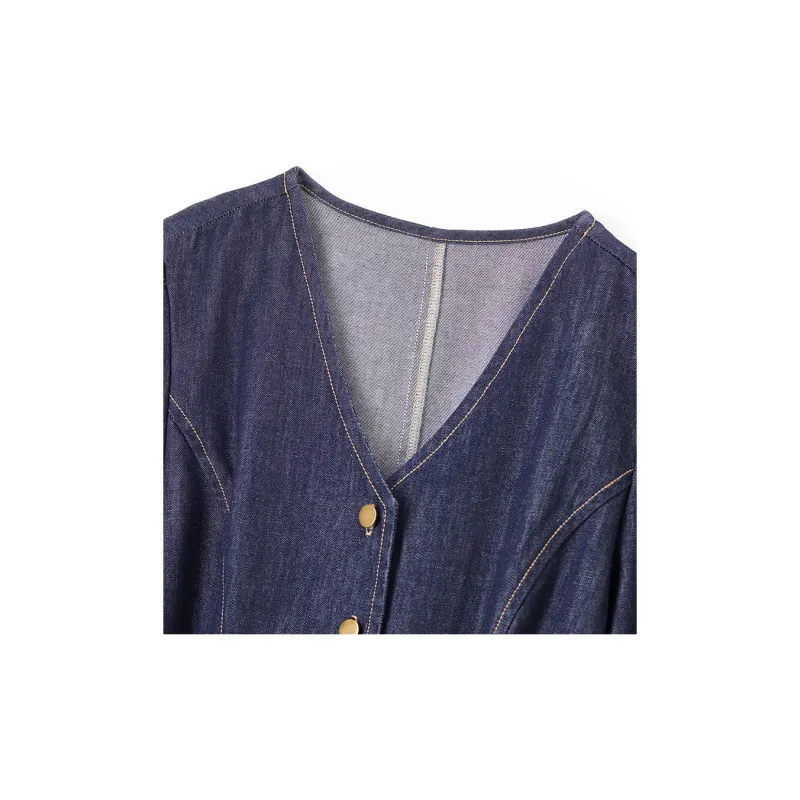 SENTUBILA Long Sleeved Dresses Women's Azure Blue-6
