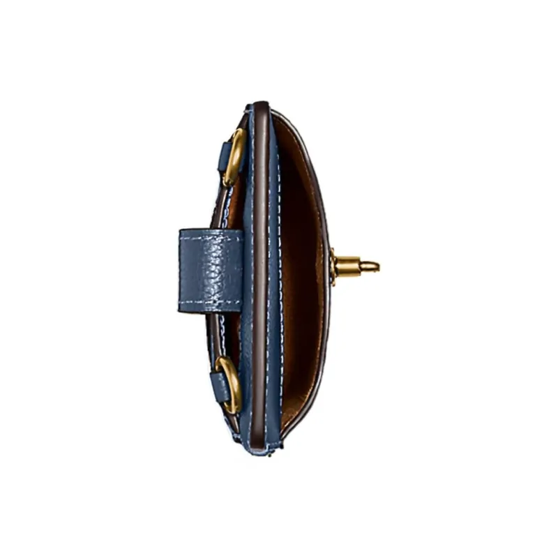 COACH Turnlock Cellphone Pouches Dark Color Denim-2