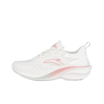 Anta Leaf 1.0 Non slip Wear resistant Shock Absorption Low Top Casual Running Shoes Women's White Pink