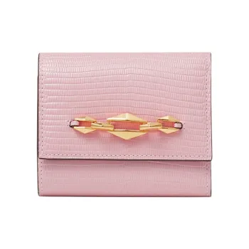 Jimmy Choo MARINDA Leather Wallet Women's Rose Gold Pink
