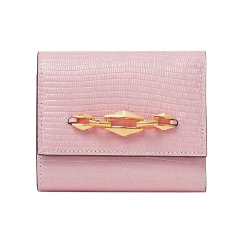 Jimmy Choo MARINDA Leather Wallet Women's Rose Gold Pink