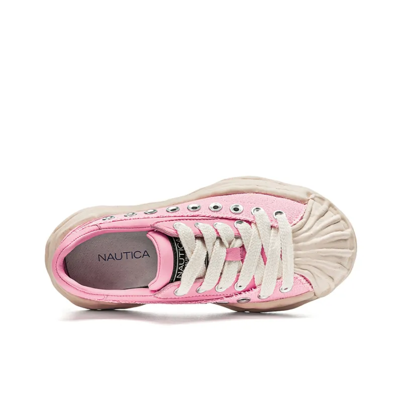NAUTICA Anti Slip And Wear Resistant Lightweight Height Increasing Low Top Skateboard Shoes Women's Pink-3