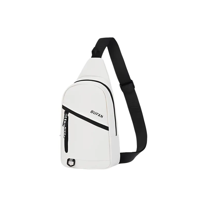 Tonlion Nylon Sling Bag Regular Unisex Black/White-7