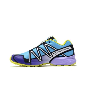 SALOMON Speedcross 3 Anti Slip Wear Resistant Low Top Outdoor Shoes Unisex Blue Purple