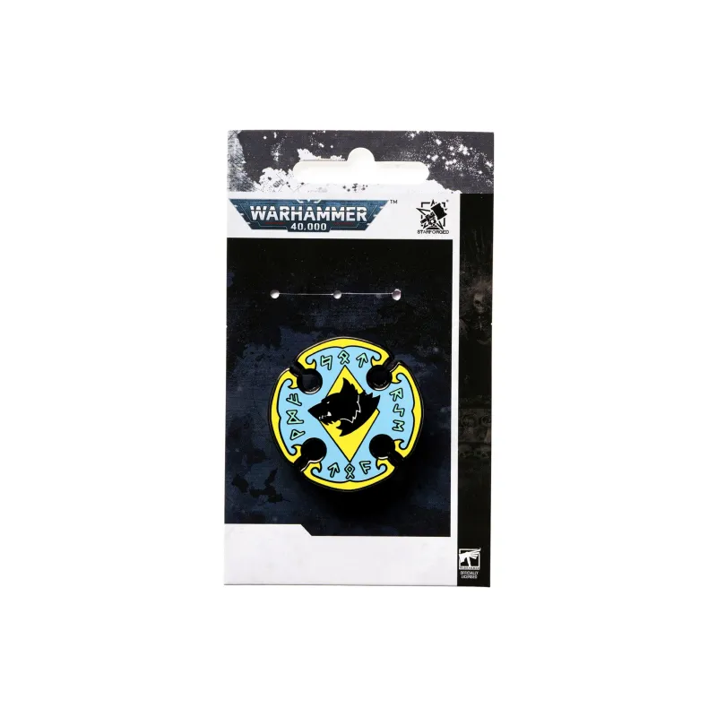 STARFORGED Space Wolf Multicolor Enamel Pin Starry Sky Casting Warhammer 40K Faction Collection Badges-1