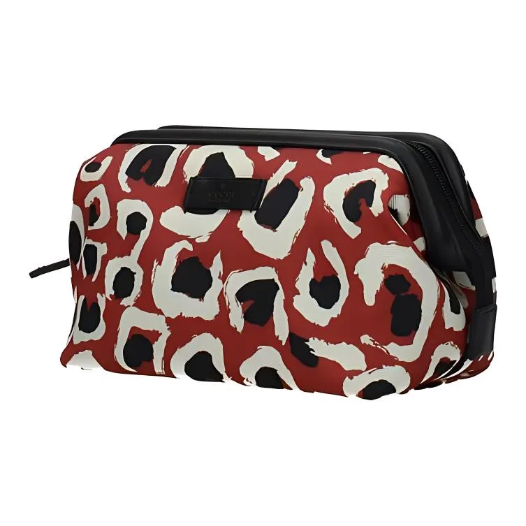 GUCCI Leather Makeup Bag Medium Size Women's Red/Black-1