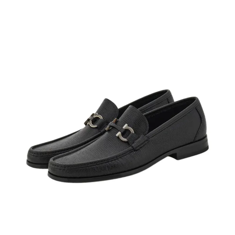 FERRAGAMO GANCINI Loafers Men's Black-2