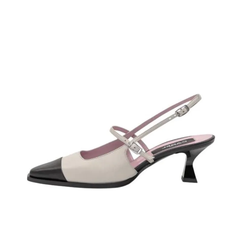 Carel Slim Heel High Heels 5cm Women's Beige Black-0