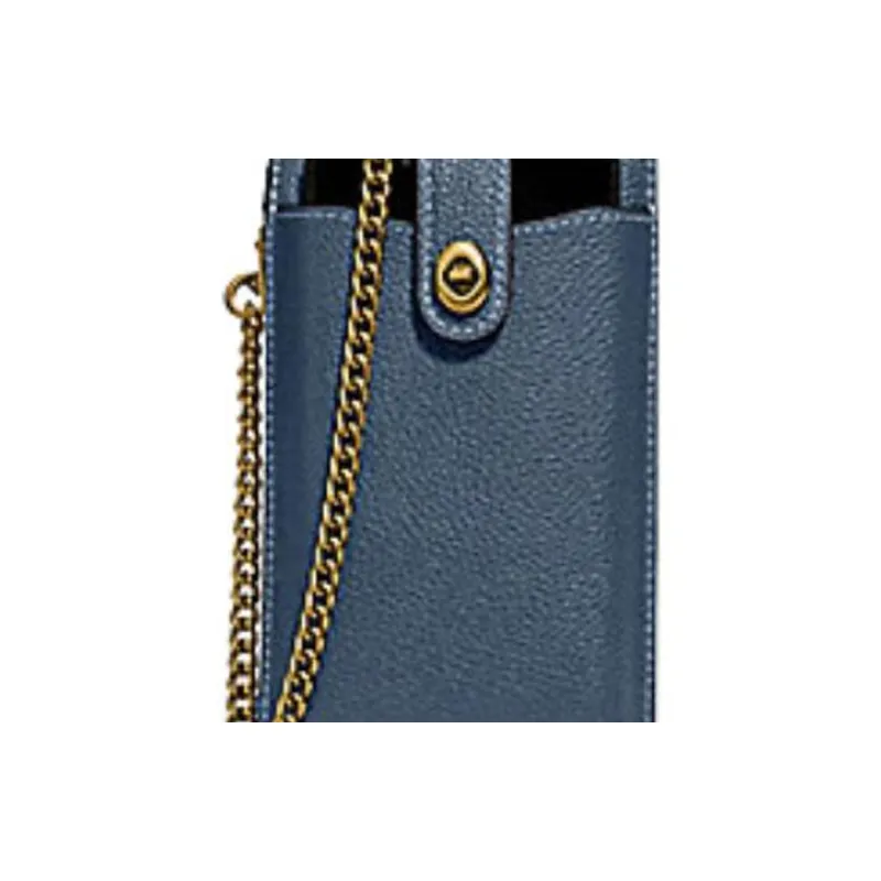COACH Turnlock Cellphone Pouches Dark Color Denim-3