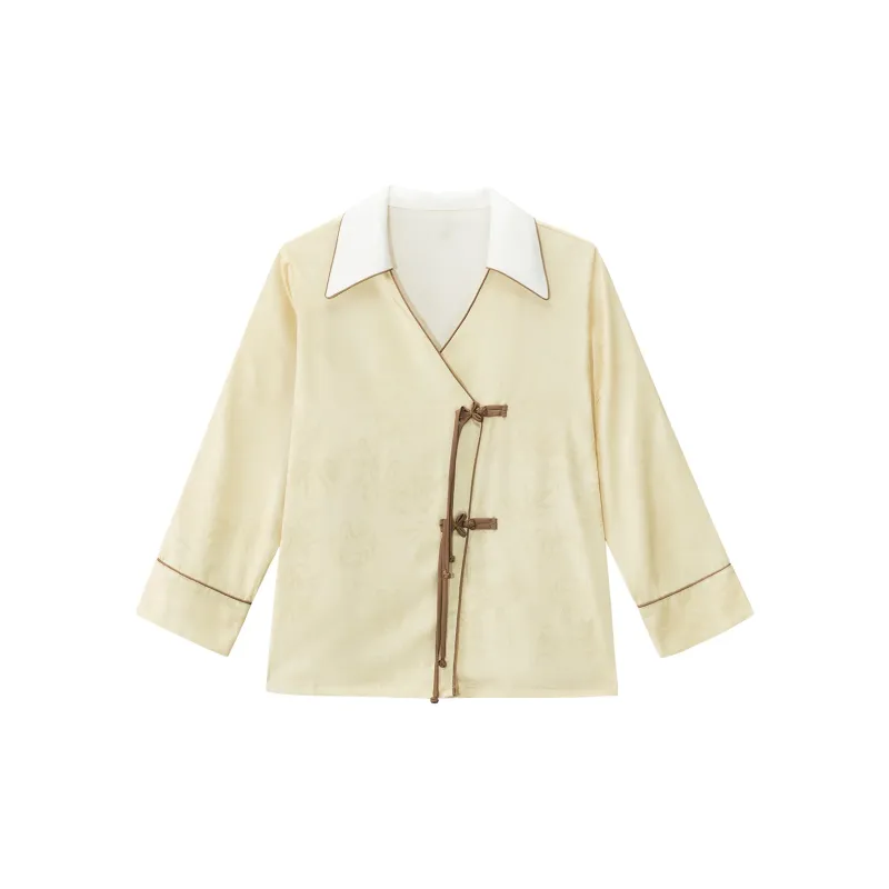 Shanghai Story Pajama Set Women's Light Beige Yellow-4