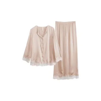 JINSANT Pajama Set Women's Gold Pink