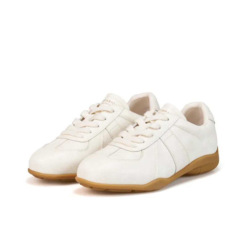 Joy&Mario Breathable Lightweight Low-Top Casual Shoes Women's Beige-1