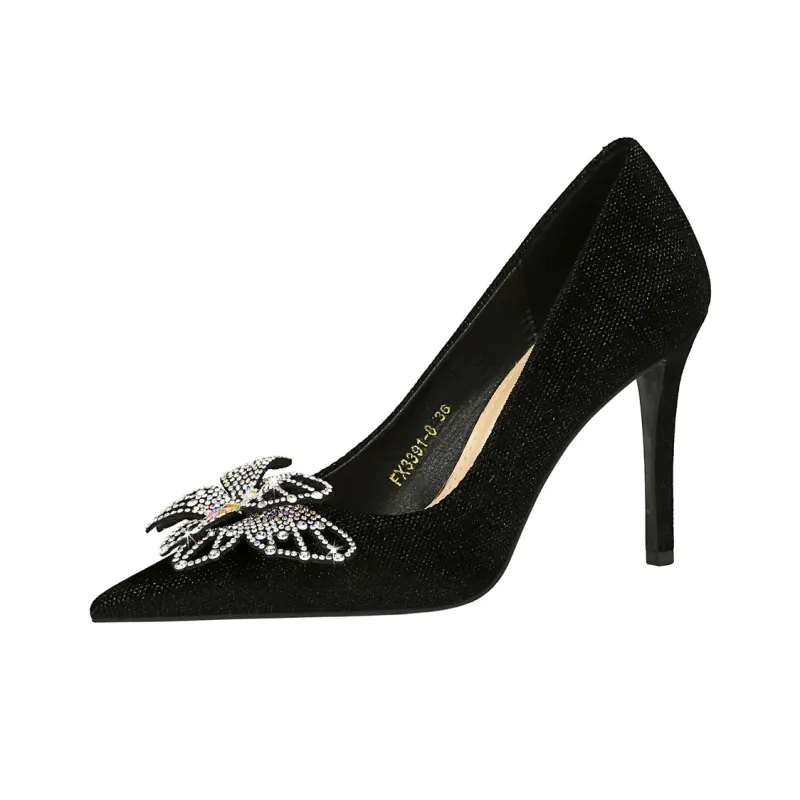 QITUMAUL Slim Heel High Heels Women's-1