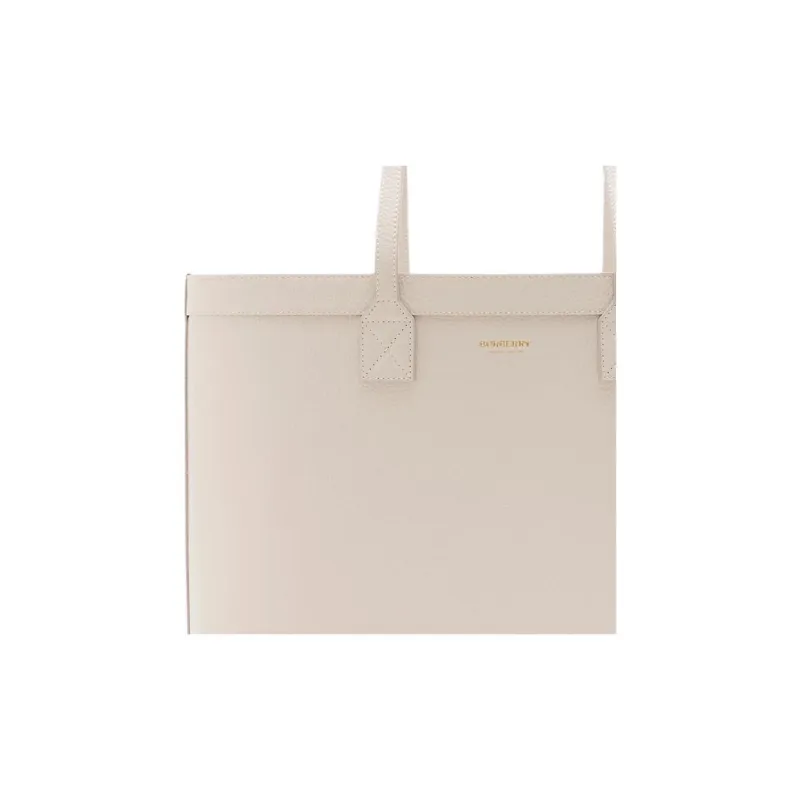 Burberry London Calfskin Tote Bag, Shopping Bag, Shoulder Bag Medium Size Women's Lime Gray-1
