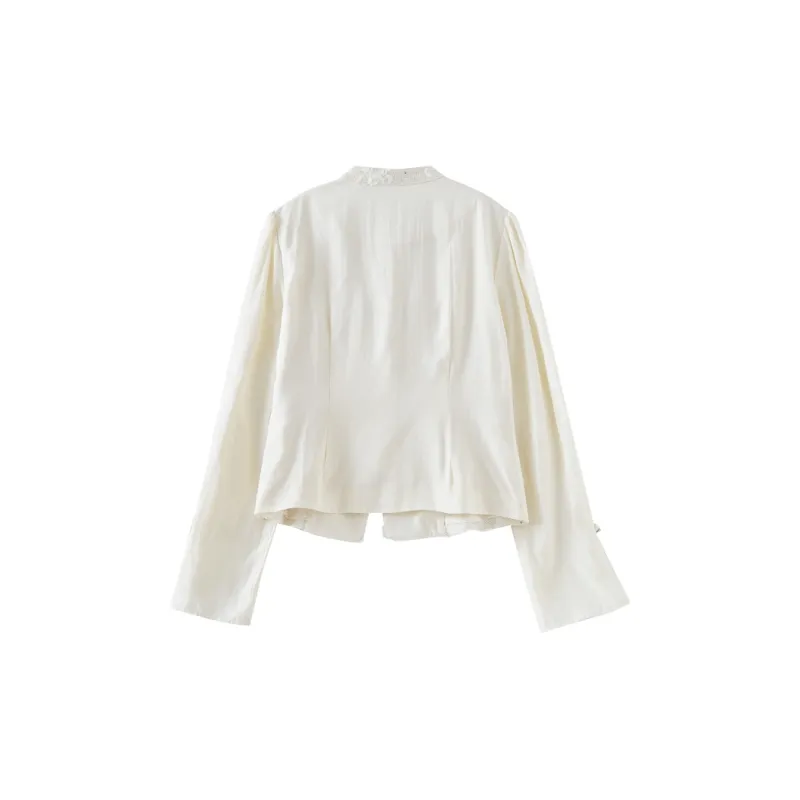OUNIXUE Shirts Women's Apricot-1
