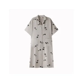 XIAFENYAN Nightgown Women's Gray