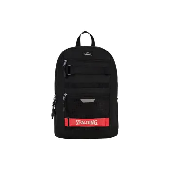 SPALDING Polyester Backpack Unisex Black Red