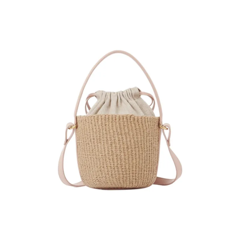 Chloe Paper Basket Bag Shoulder Bag Crossbody Bag Handbag Mini Women's Pink-2