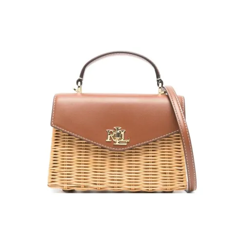 LAUREN RALPH LAUREN Leather One Shoulder Handbag Trumpets Women's Brown