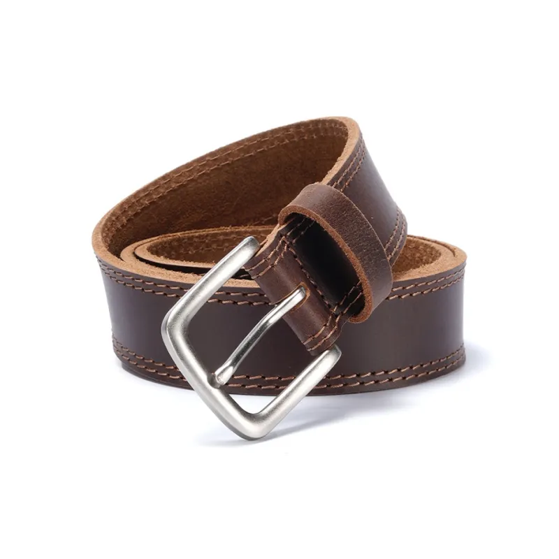 Yalu Preferred Cow Leather Belts Men's Width 3.5CM-1