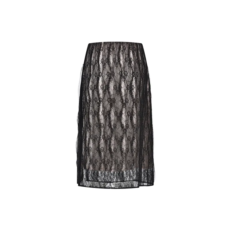 RARE Casual Long Skirts Women's Black-1