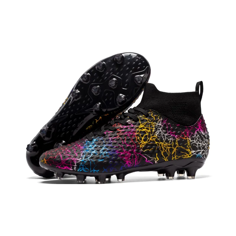 QIUTEXIONG FG Firm Ground Firm Ground, Indoor Slip Resistant Coverage Soccer Shoes Unisex-9