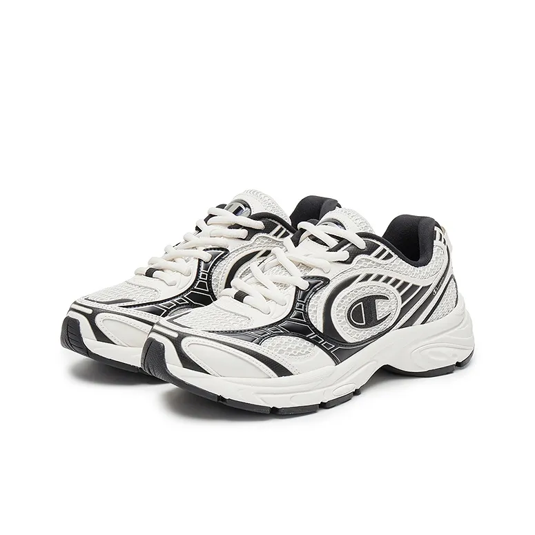 Champion Support Low Top Running Shoes Unisex Milk White/Black-2