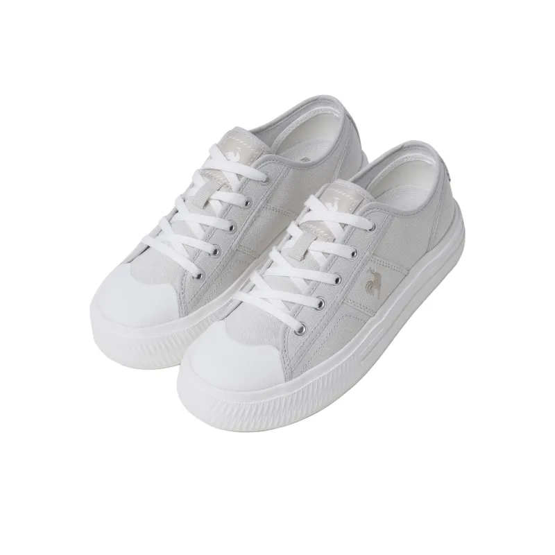Le Coq Sportif Anti-Slip Wear-Resistant Low-Top Canvas Shoes Unisex Gray-1