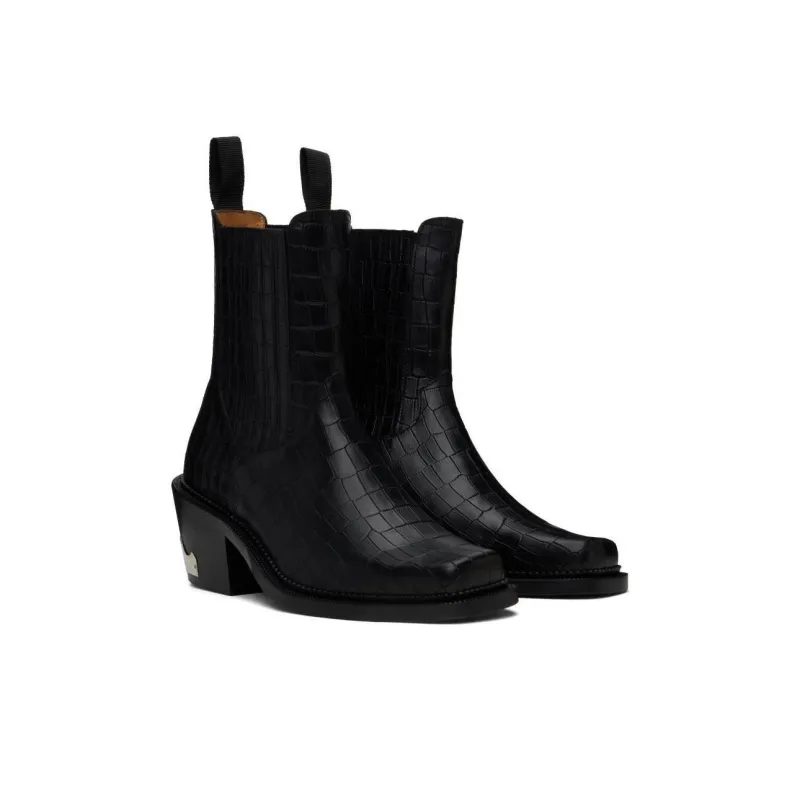 TOGA VIRILIS Short Chelsea Boots 6.5cm Men's Black-2