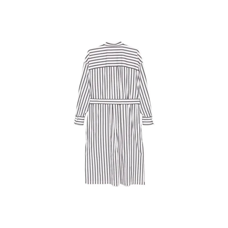 Brunello Cucinelli Floral Embroidered Belted Shirt Dress-1