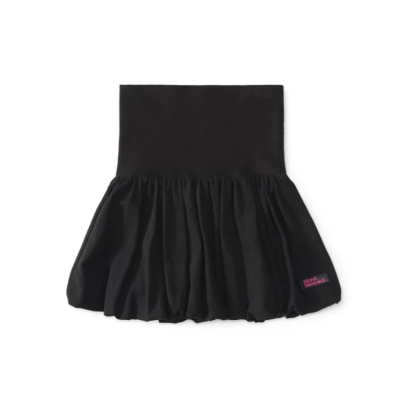 MARDI MERCREDI SS25 VOLUME MINI SKIRT_BLACK Casual Short Skirts Korean Style Women's Black-2