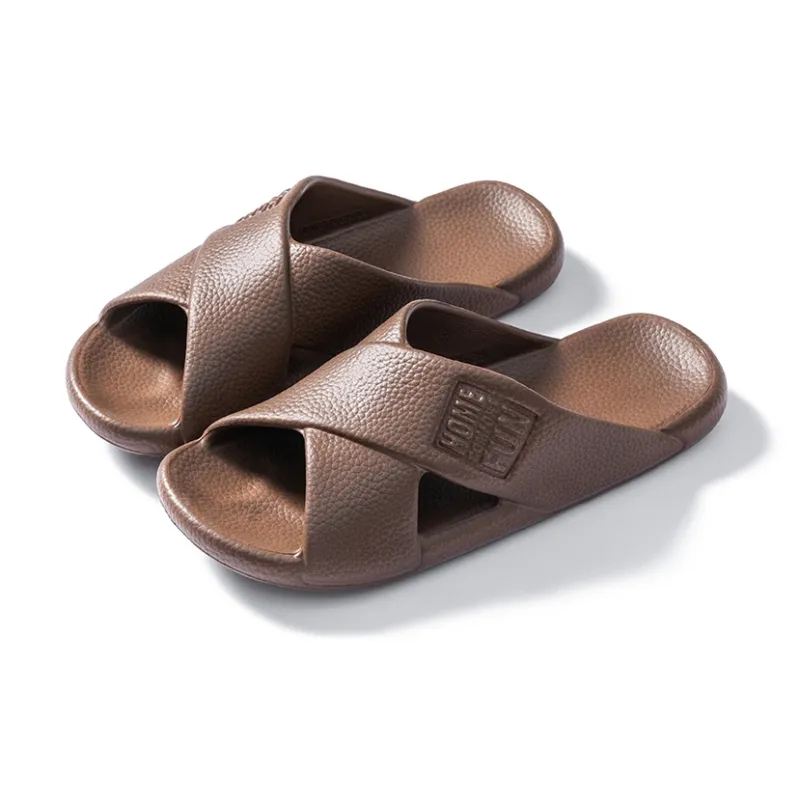 Golofi Home EVA Textured Slippers Summer Indoor Bathing Soft Sole Slip Resistant Lightweight Bathroom Slippers-1