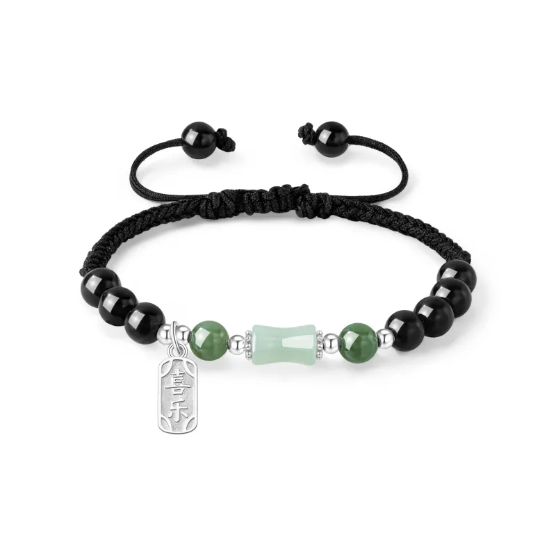Lao Feng Xiang Hetian Jade Bracelets Green Jade Unisex-5